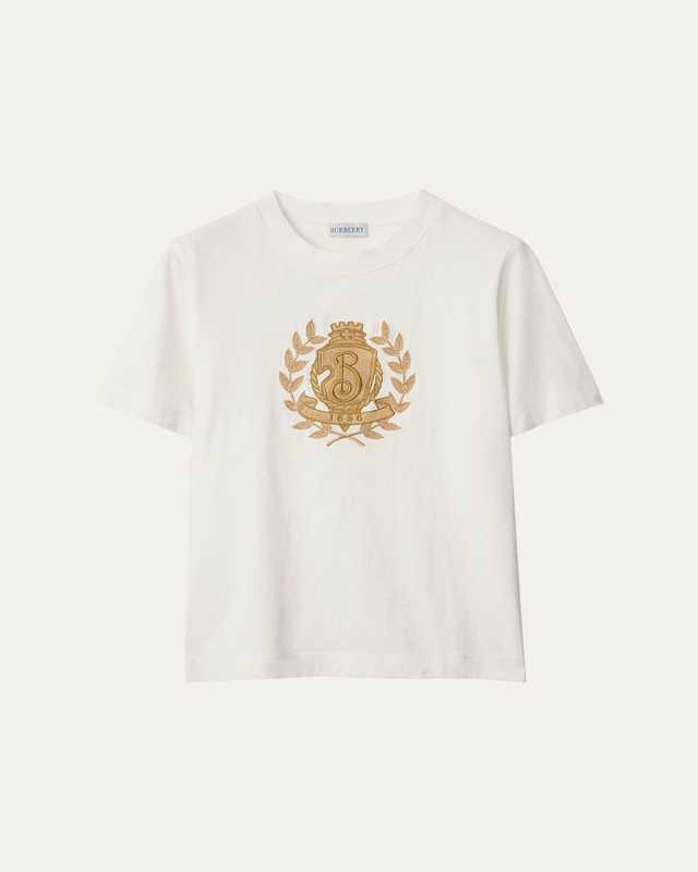 Crest Embroidered Short-Sleeve T-Shirt